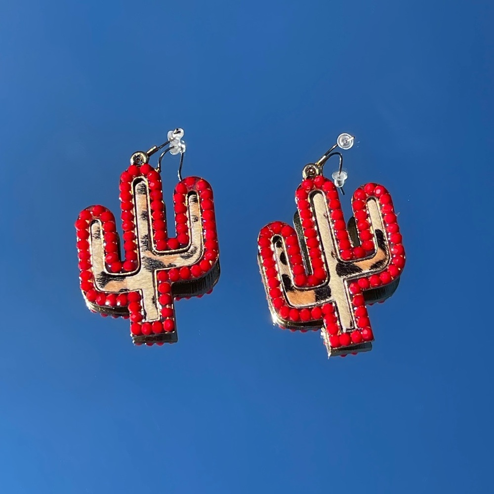 Cactus earings - Picture 2 of 2